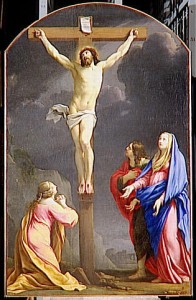 illustration - Christ en croix par Simon Vouet (1590-1649), tableau anciennement dans l'Oratoire, saisi par la Révolution